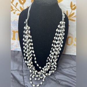 Sylca Silver Beaded Necklace